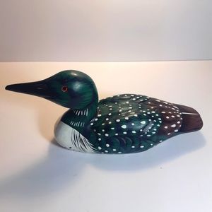 Beautiful carved wooden loon